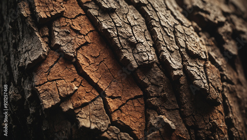 Close-up of brown tree bark texture. Nature background.