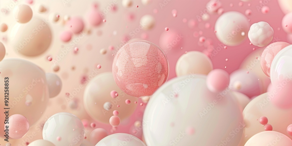 Abstract background with spherical elements and pink and beige backdrop, geometric figures, light background, modern style, soft colors, minimalistic composition. Abstract background with spherical elements and pink and beige backdrop, geometric figures, light background, modern style, soft colors, minimalistic composition.