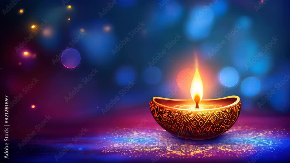Diwali oil lamp with glowing flame, vector illustration celebrating Indian festival of lights and cultural tradition Diwali oil lamp with glowing flame, vector illustration celebrating Indian festival of lights and cultural tradition