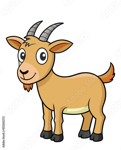 A goat cartoon character design illustration
