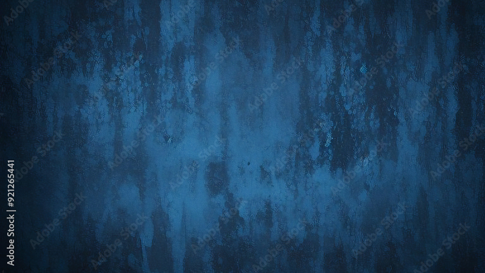 Fototapeta premium Abstract vintage blue grunge background with rough messy stain texture surface