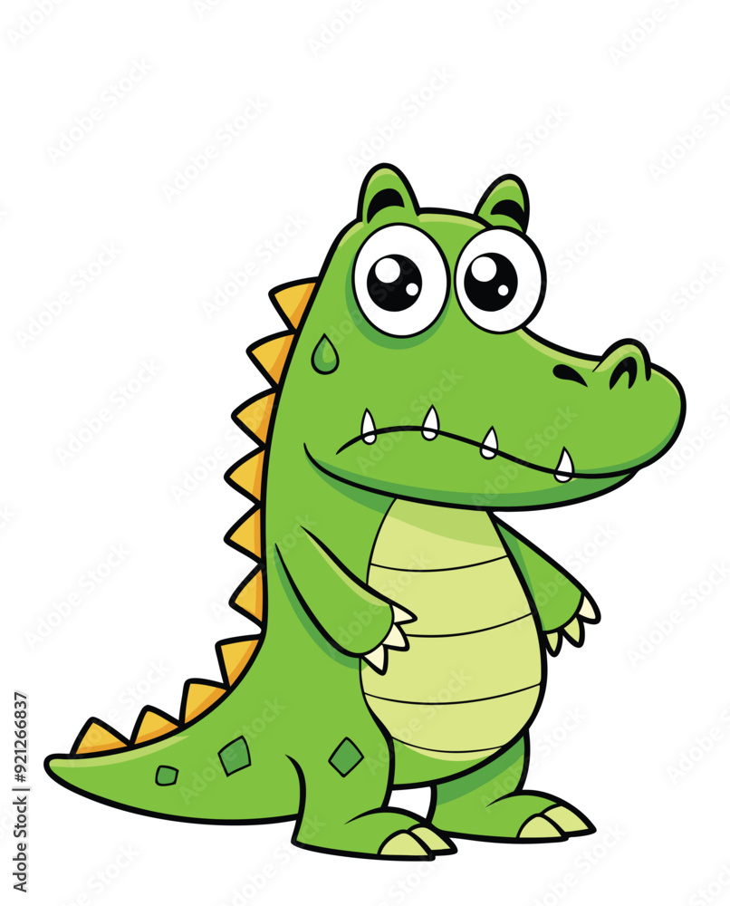 A crocodile cartoon character illustration A crocodile cartoon character illustration