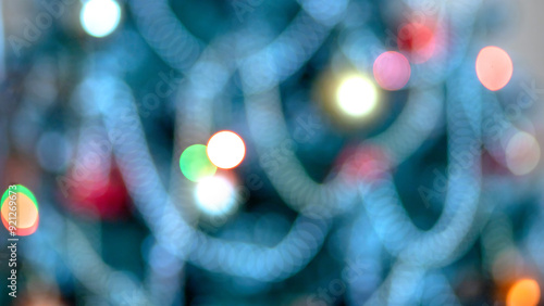 Christmas tree out of focus shot for photo background.