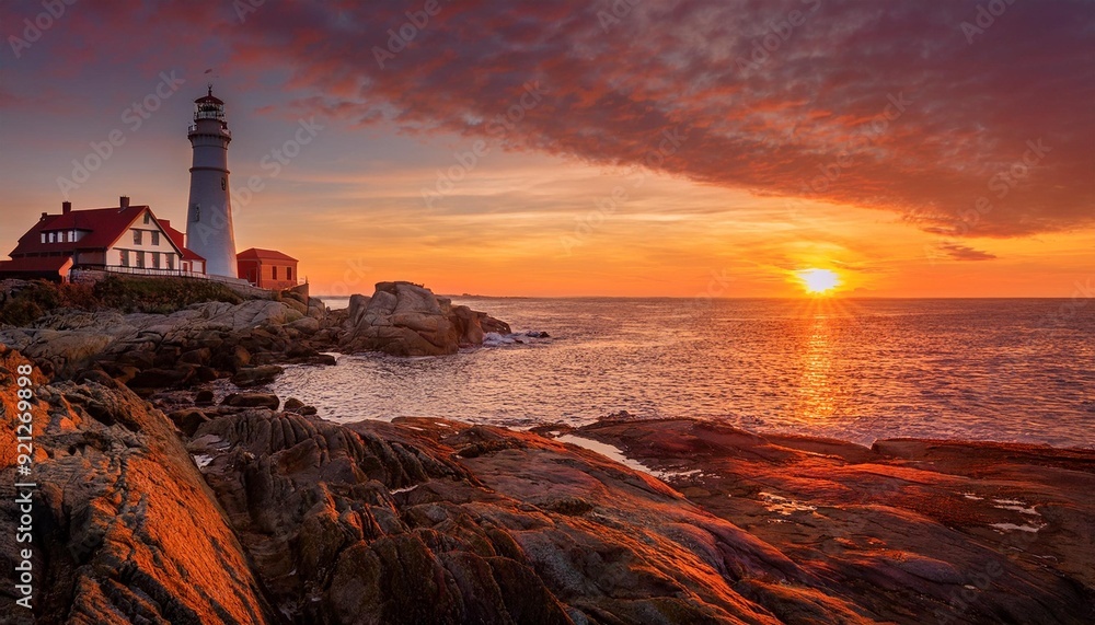 lighthouse at sunset lighthouse at sunset