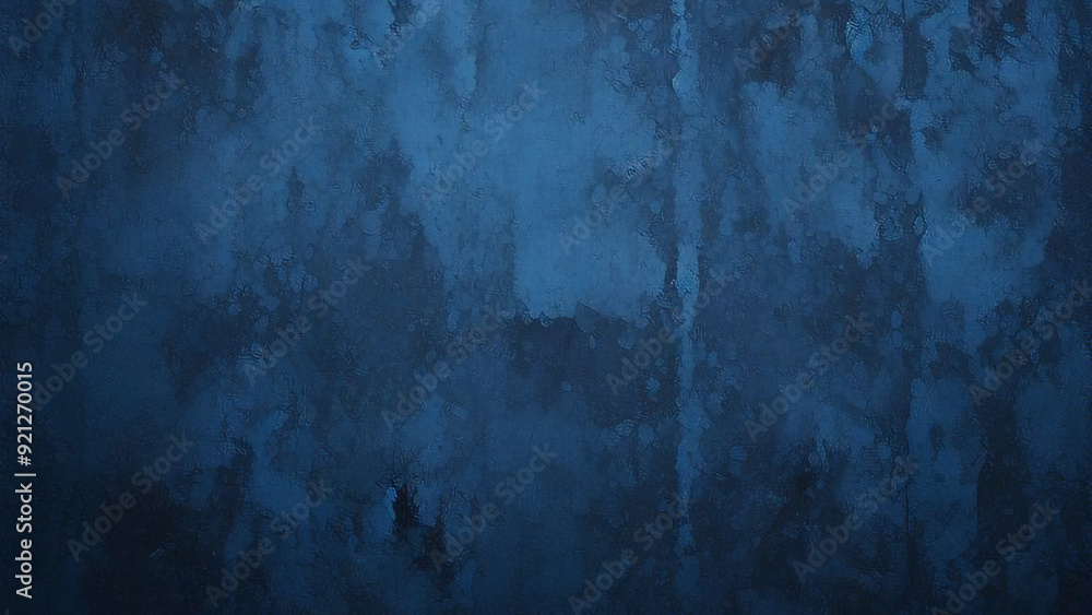 Fototapeta premium Background image of blue grunge textured surface with watercolor splotches for wallpaper cover design