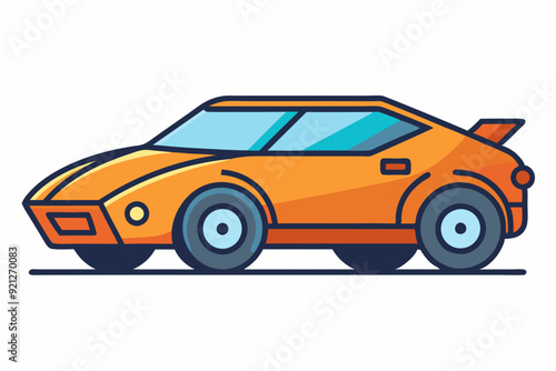 Sport Car Cartoon Vector art Illustration 