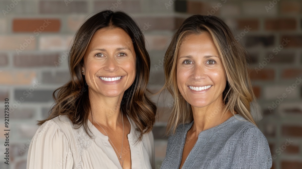 Two Women Smiling Together in Office Setting During Daylight Two Women Smiling Together in Office Setting During Daylight