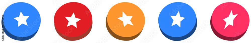 3d favorite star icon rating symbol reward rating mark icons. 3d favorite star icon rating symbol reward rating mark icons.