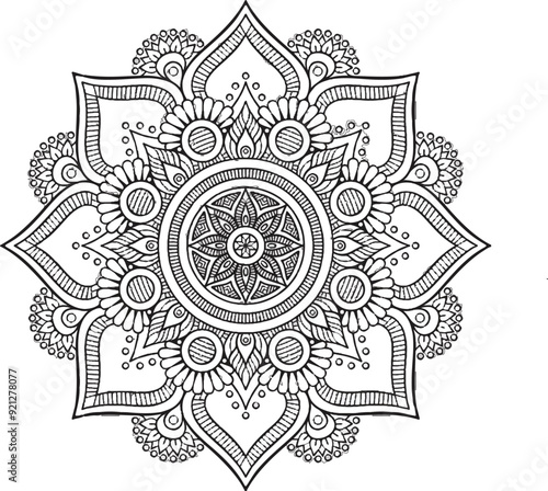 Mandala floral design vector