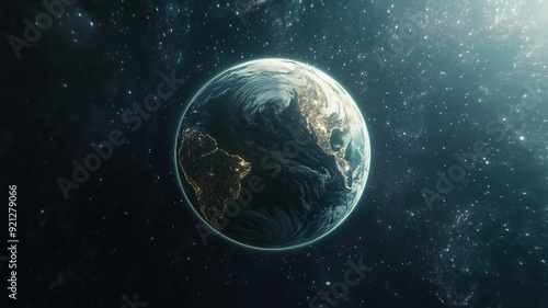 Fototapeta Naklejka Na Ścianę i Meble -  3D of Earth planet. High quality digital space in 5K . realistic visualization