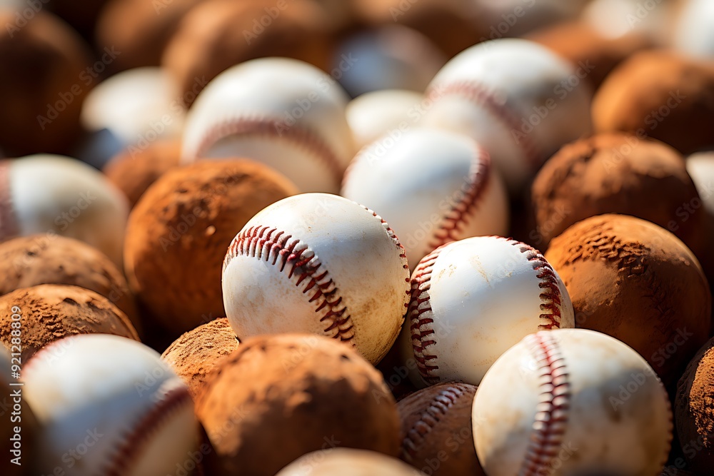 Pile of Baseballs with Detailed Stitching Sports Photography. Generative AI.
Pile of Baseballs with Detailed Stitching Sports Photography. Generative AI.