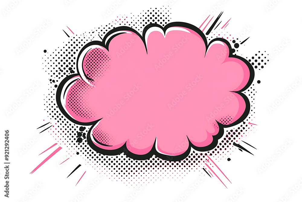 Speech Bubble in Pop-Art Style, halftone, sunrise. Retro comic design speech bubbles illustration Speech Bubble in Pop-Art Style, halftone, sunrise. Retro comic design speech bubbles illustration