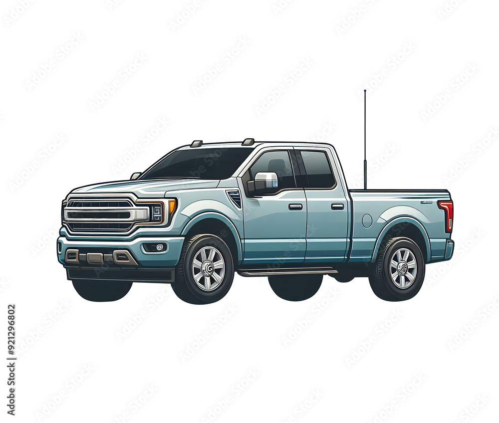 transport Pickup Truck car side view of delivery Truck vector illustration isolated on transparent background transport Pickup Truck car side view of delivery Truck vector illustration isolated on transparent background