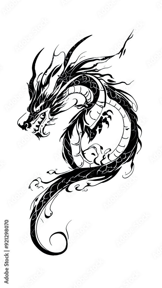Fototapeta premium dragon tattoo design