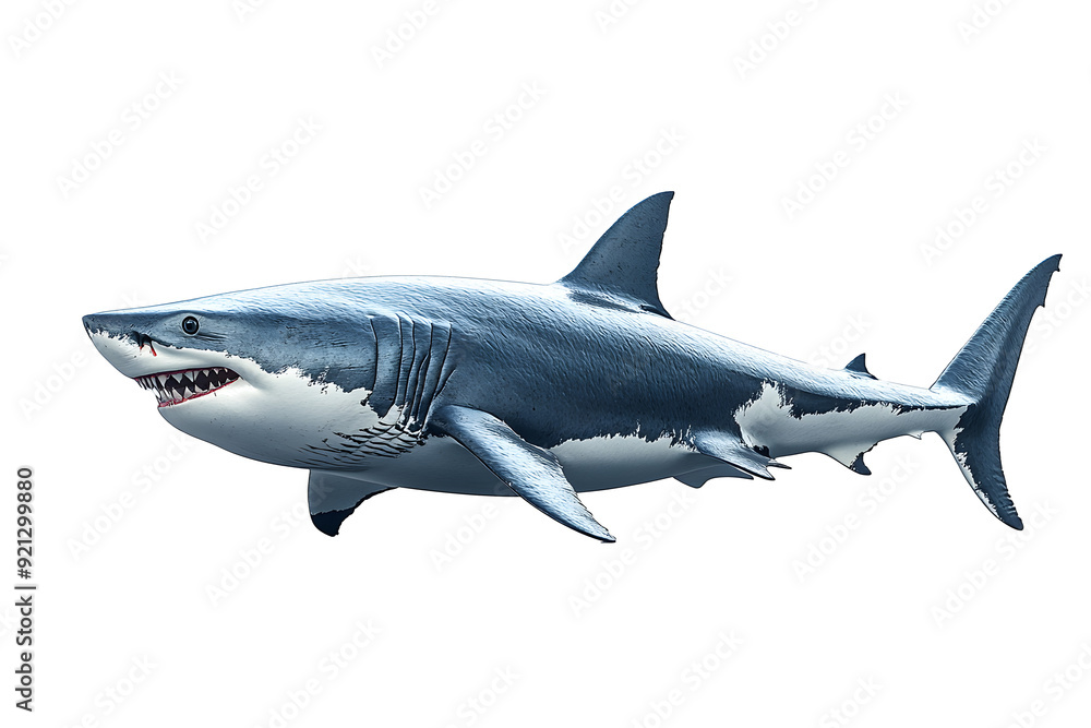 Fototapeta premium Tiburon sobre fondo transparente