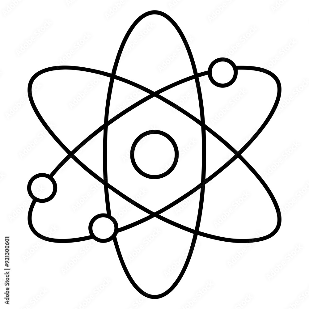 Atom science logo Art vector illustration Atom science logo Art vector illustration