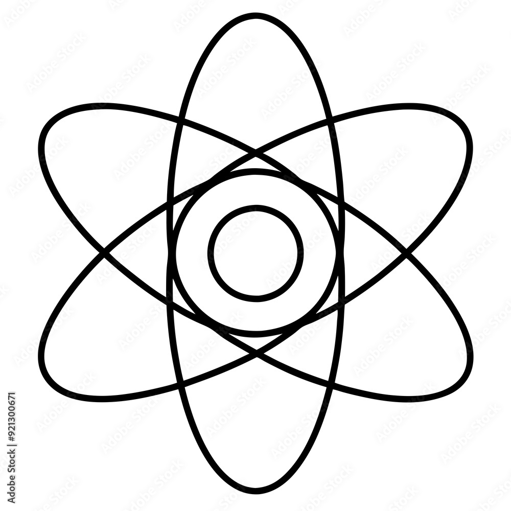 Atom science logo Art vector illustration Atom science logo Art vector illustration