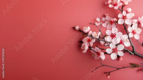 Spring Blossoms and Lanterns During Festival Celebration at Dusk