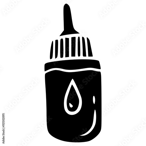 a bottle of milk for baby hand drawn glyph icon