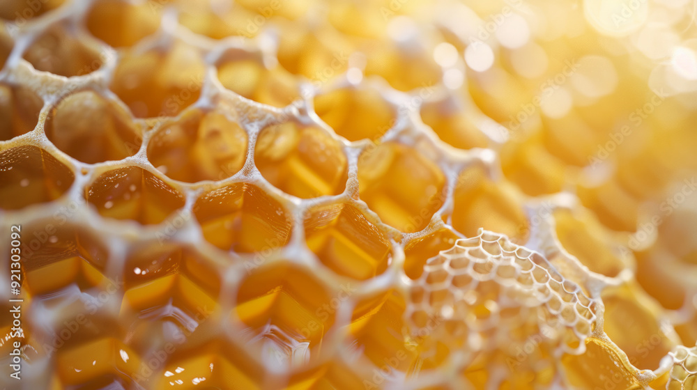 Detailed view of honeycomb structure Detailed view of honeycomb structure