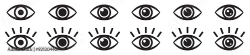 Eye icon, eyeball icon.