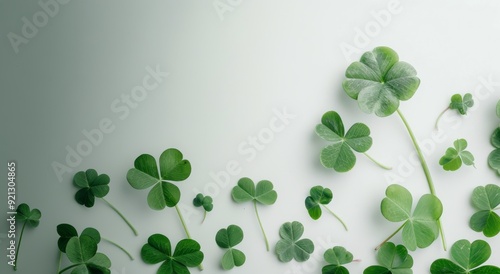 Close-Up of Shamrock Leaves on a Soft Surface