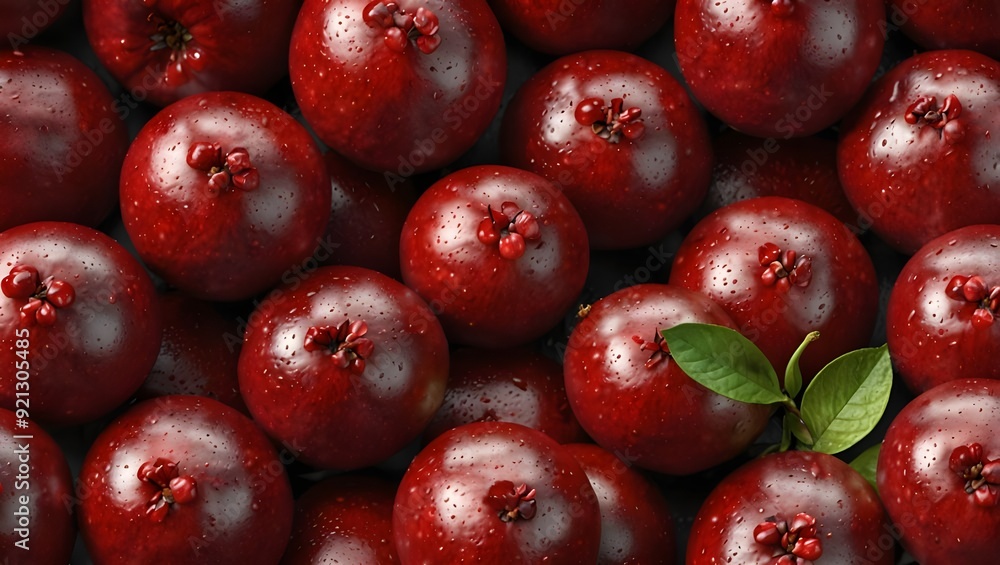 Fototapeta premium High resolution 3D image of ripe cranberry 