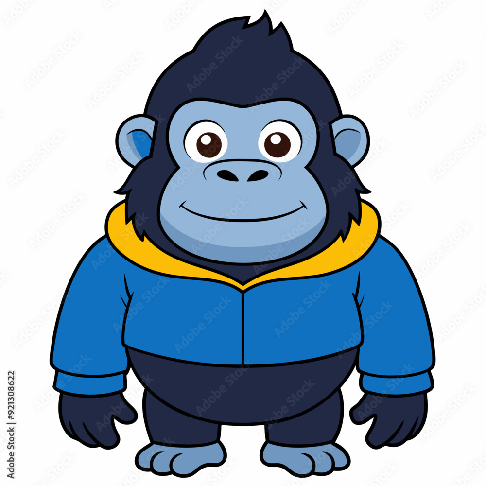 Fototapeta premium Cute and cool Gorilla Art vector illustration