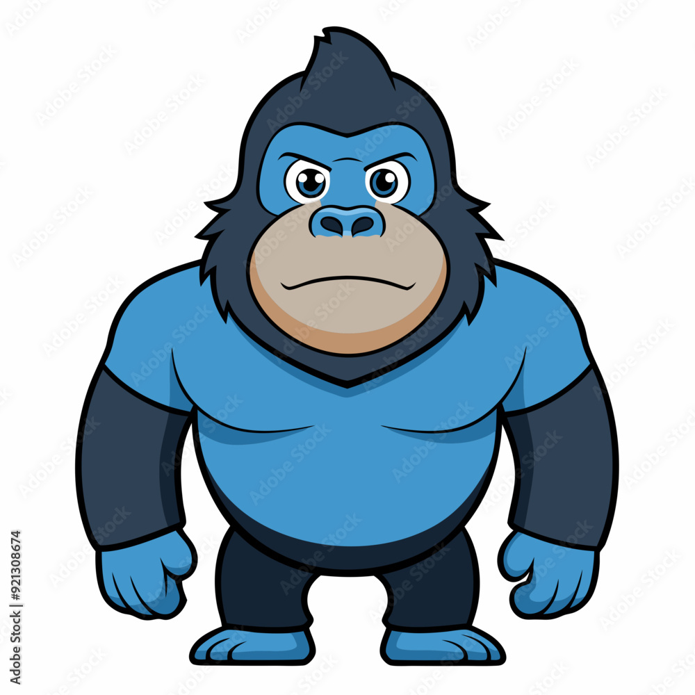 Fototapeta premium Cute and cool Gorilla Art vector illustration
