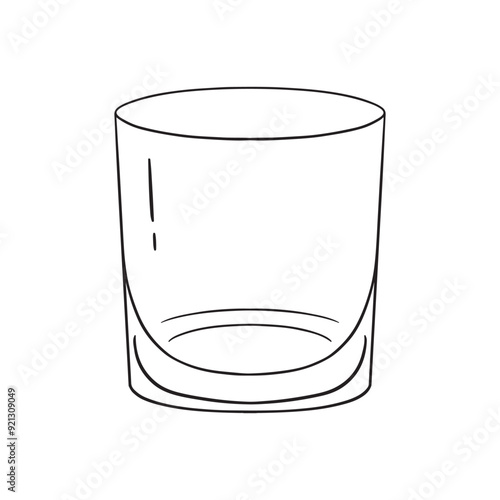 Hand drawn Drinking Glass Illustration