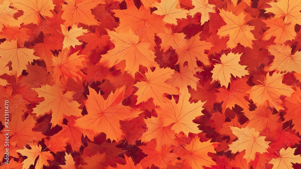 Autumn Leaves the Background with Warm and Vibrant Colors. AI generated image wallpaper Autumn Leaves the Background with Warm and Vibrant Colors. AI generated image wallpaper