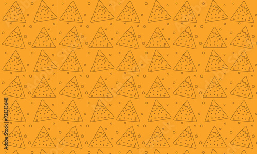 Nachos pattern background. Mexican food nachos pattern. Nice spanish fastfood texture for textile, wallpaper, background