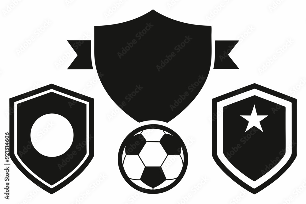 Badge patch and shield shape vector icon vector design illustration on white background Badge patch and shield shape vector icon vector design illustration on white background