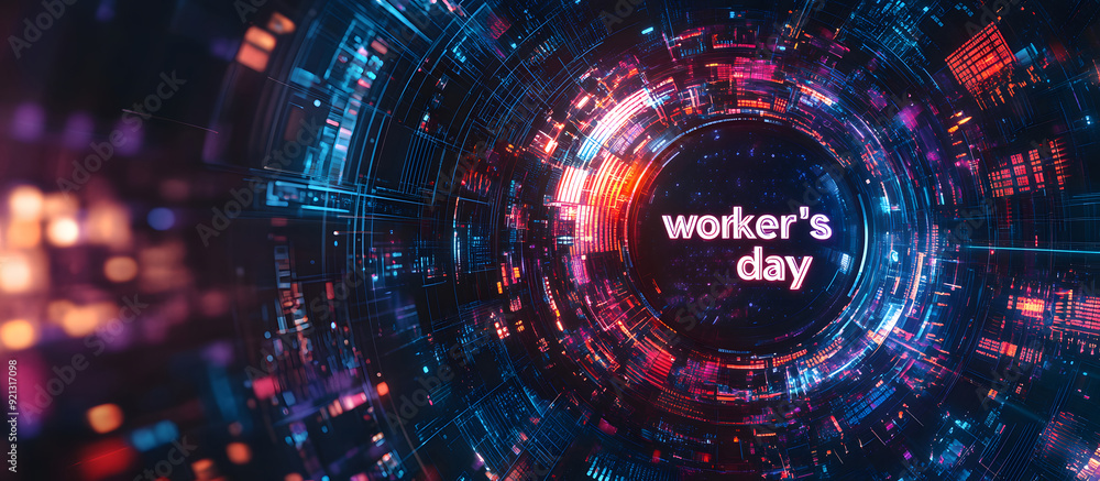 Obraz premium A high-tech banner design where the text Data Protection is rendered within a holographic sphere. representing the protective barrier of data security design