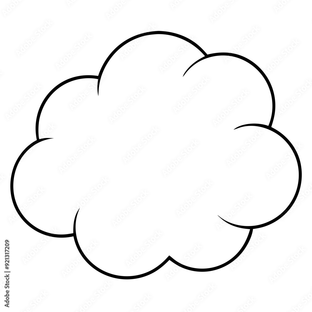 Cloud Shaped Blank Speech Bubble Vector for Text Messaging Comics and Design Projects Cloud Shaped Blank Speech Bubble Vector for Text Messaging Comics and Design Projects