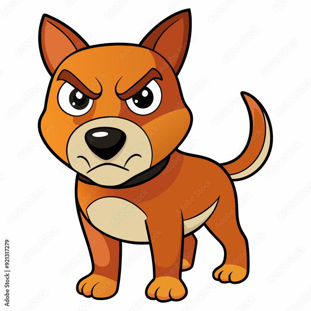 Obraz premium ANGRY DOG art vector illustration