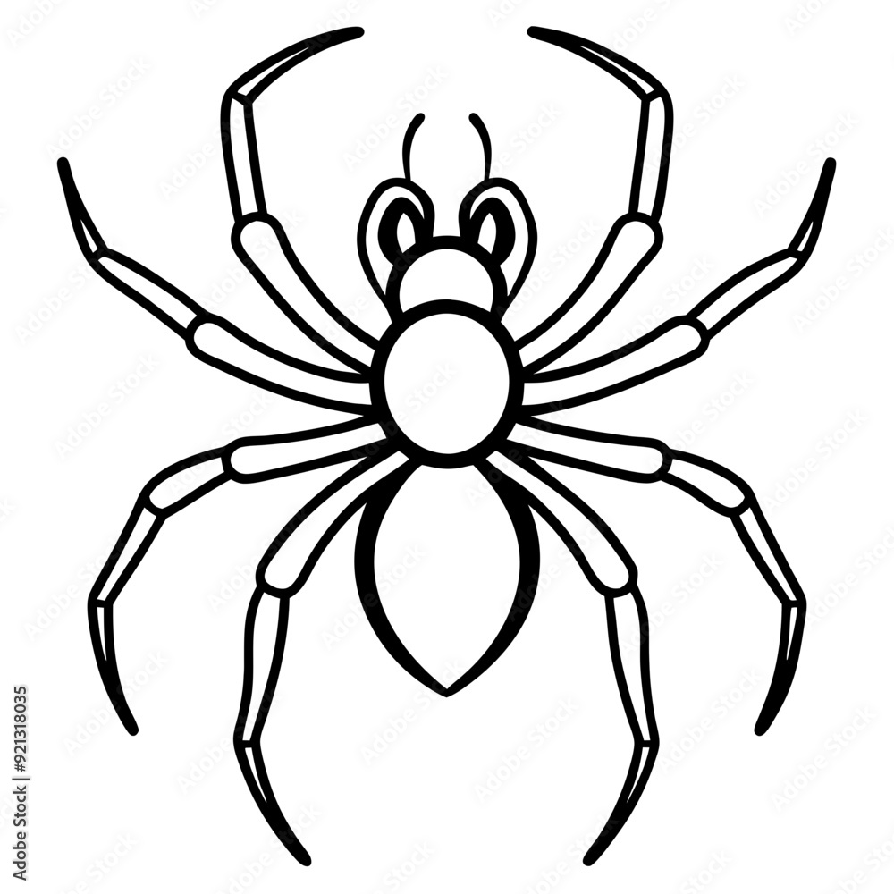 Spider Vector Illustration Black and White Arachnid for Educational and Design Projects Spider Vector Illustration Black and White Arachnid for Educational and Design Projects
