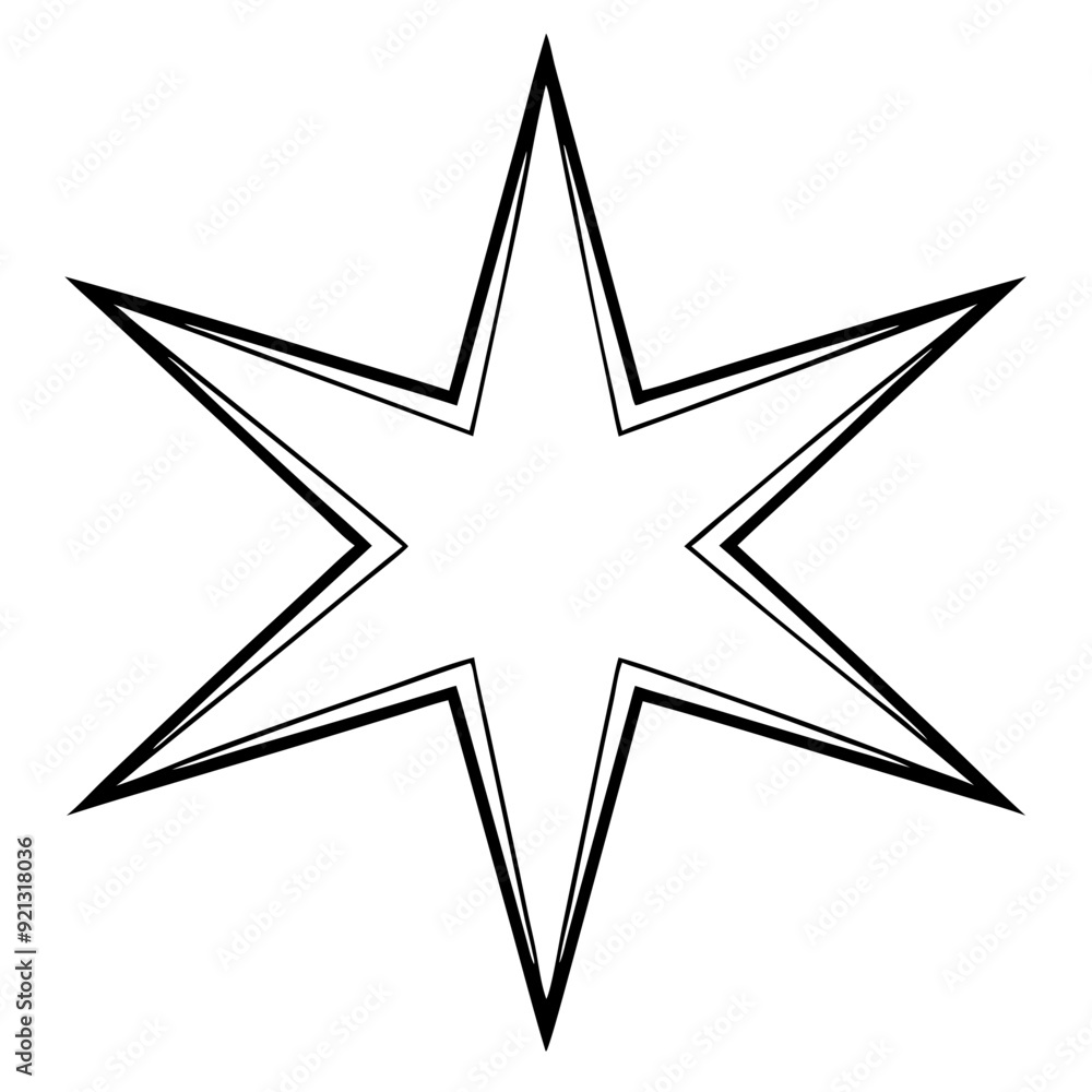 Black and White Outline Star Vector Simple Geometric Design for Graphic Projects and Illustrations Black and White Outline Star Vector Simple Geometric Design for Graphic Projects and Illustrations