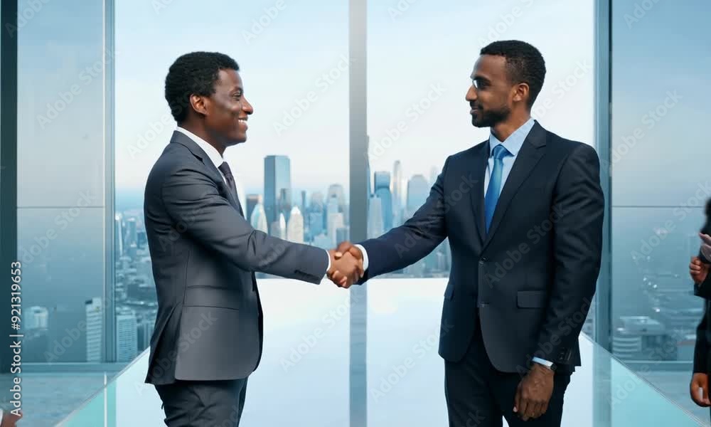 Businessmen making handshake with partner greeting dealing merger and acquisition business joint venture concept for business finance and investment background teamwork and successful business Businessmen making handshake with partner greeting dealing merger and acquisition business joint venture concept for business finance and investment background teamwork and successful business