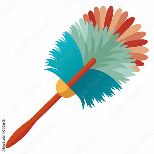 Feather duster art vector illustration