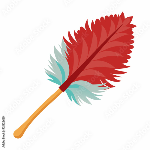 Feather duster art vector illustration