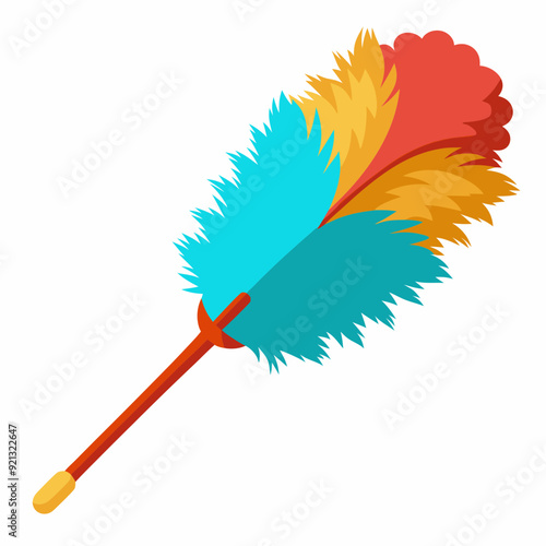 Feather duster art vector illustration