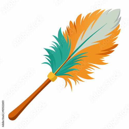 Feather duster art vector illustration