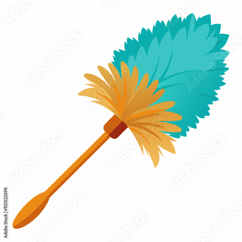 Feather duster art vector illustration
