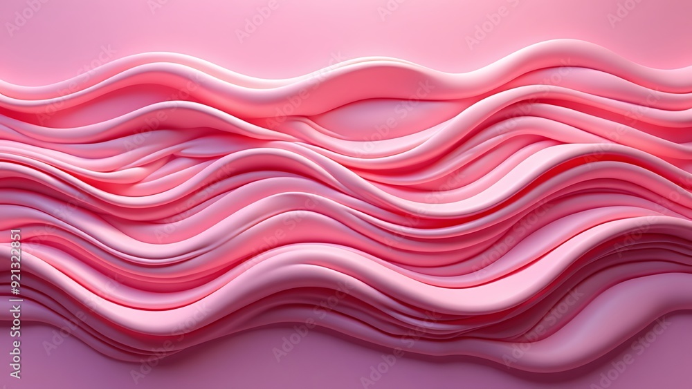 Pink 3D Waves arranged to create a Colorful abstract background Pink 3D Waves arranged to create a Colorful abstract background