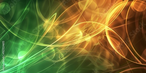 Abstract background of brown and green light