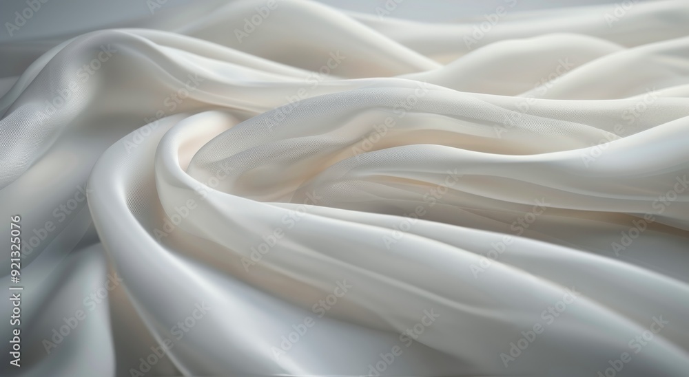Obraz premium Soft White Fabric Draped Elegantly on a Surface