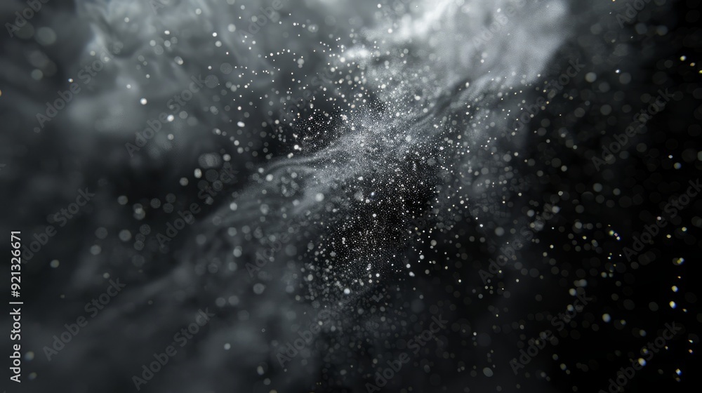 Obraz premium dust particles in a black environment