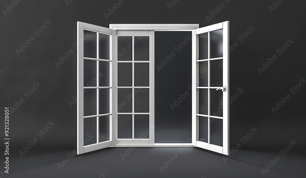 Silver chrome window frames are isolated on a solid black background design. isolated on a solid black background. Illustrations design Silver chrome window frames are isolated on a solid black background design. isolated on a solid black background. Illustrations design