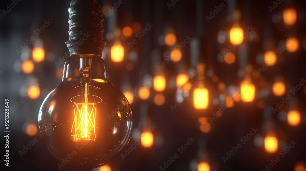 In the Dark Expanse: A Radiant Lightbulb Ignites Creative Solutions and Brilliance in a Sea of Dormant Bulbs In the Dark Expanse: A Radiant Lightbulb Ignites Creative Solutions and Brilliance in a Sea of Dormant Bulbs